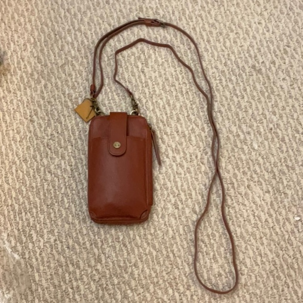 Timberland Tan Leather Crossbody Bag